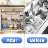 2-Tier Under-Sink Organizer Rack – Multi-Purpose Storage Shelf for Kitchen & Bathroom