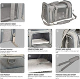 Soft-Sided Foldable Travel Pet Carrier for Cats & Puppies up to 15 lbs – Airline Approved