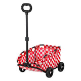 Safe Hair-Free Pet Carrier Stroller – 4-Wheel Folding Cart for Small Dogs & Cats, Travel, Shopping & Walking