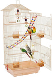 Roof-Top Medium Parakeet Cage – Bird Cage for Cockatiels, Conures, Finches, Budgies, Canaries & Lovebirds