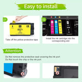 4-Pack High-Yield 962XL Ink Cartridges – Compatible with HP OfficeJet Pro 9010 Series Printers