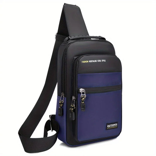 Men’s Casual Oxford Crossbody Sling Bag – Fashion Sports Travel Shoulder Bag with Lightweight Design for Daily Use