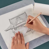 Timesetl 14.7″ × 55 yd Tracing Paper Roll – White Translucent Trace Paper for Drawing & Sewing