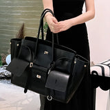 Luxury Genuine Leather Tote Bag for Women – Large Capacity Travel & Designer Shoulder Handbag