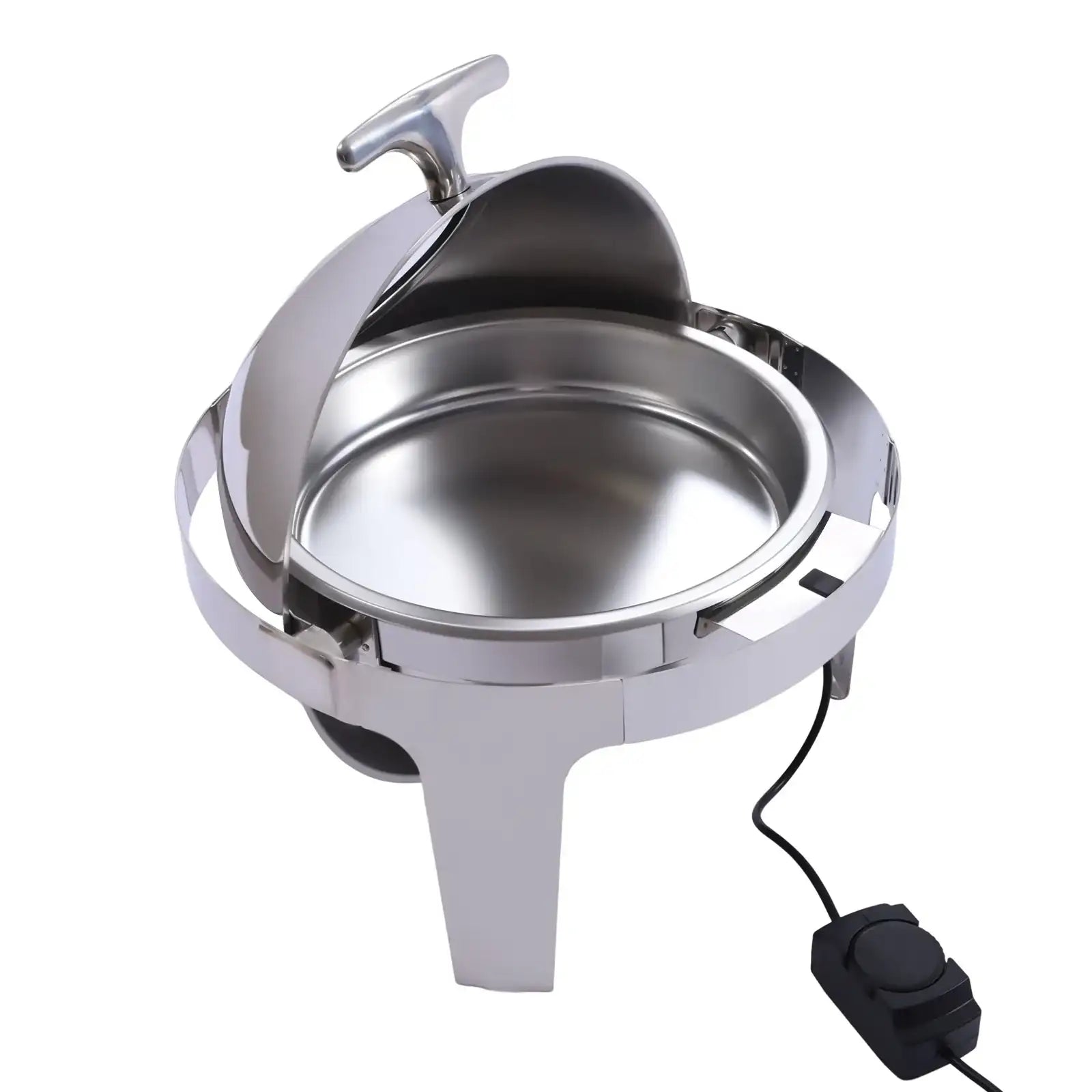 6L Round Roll-Top Electric Buffet Food Warmer Set – Premium Stainless Steel Chafing Dish