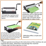 34-Hole Office Manual Wire Coil Spiral Binding Machine – 3:1 Punching & Binding System for 120-Sheet Paper Capacity