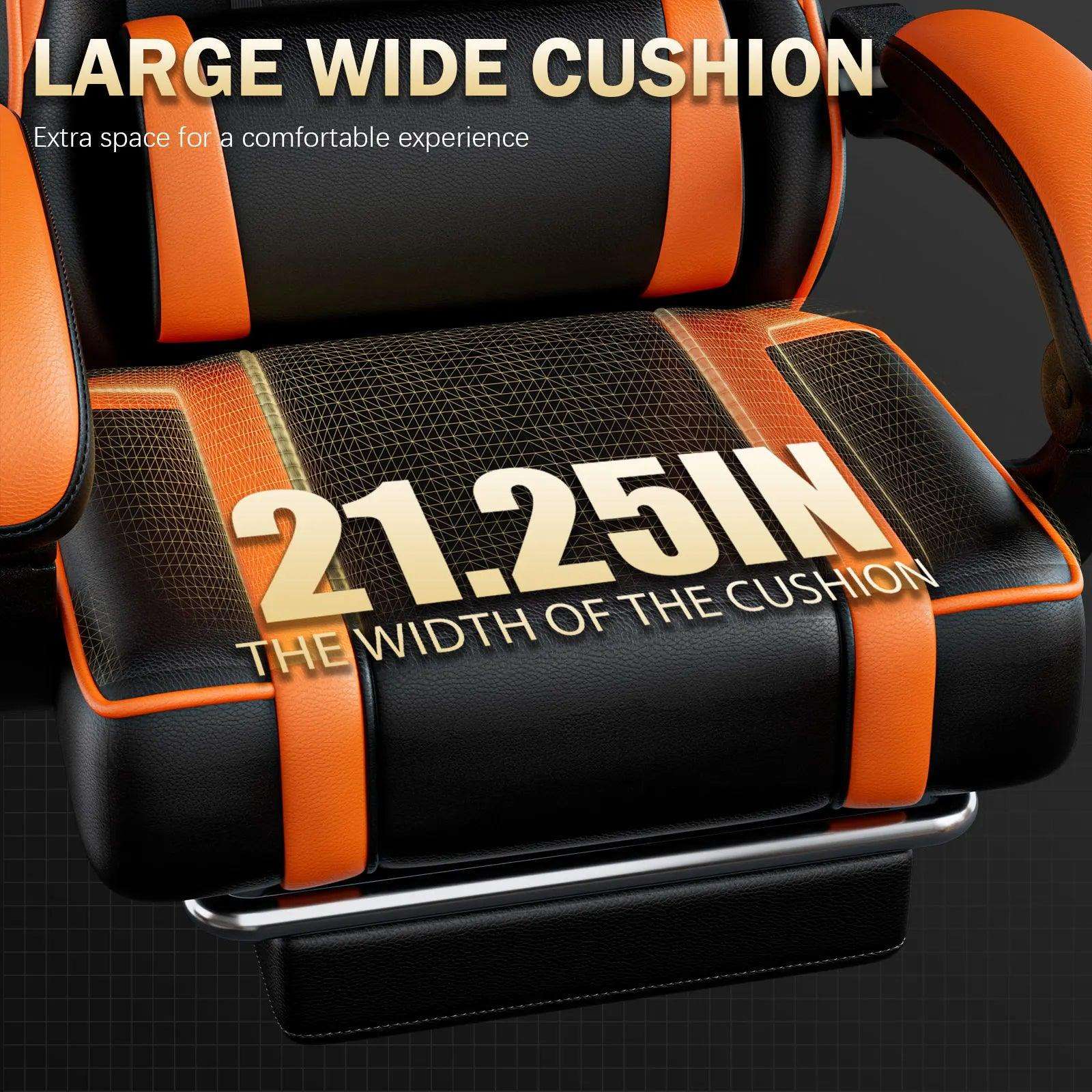 Reclining Gaming Chair with Footrest – PU Leather Ergonomic Gamer Chair - PulinGO