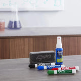 Dry Erase Markers Kit – Chisel Tip Whiteboard Markers with Eraser & Cleaner Spray (6 Colors)
