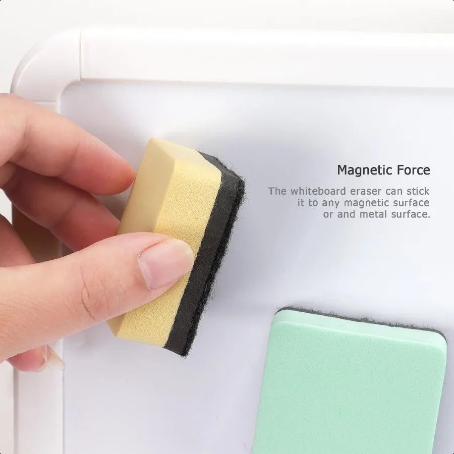 Magnetic Whiteboard Erasers – 12-Pack Square Dry Erasers in Pastel Colors for Classroom Use