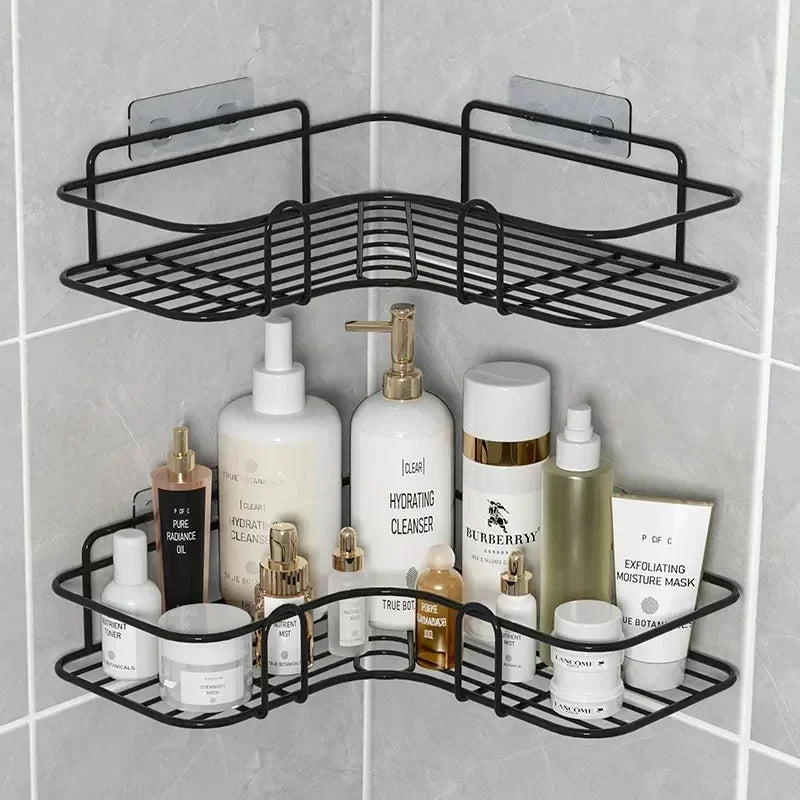 Wall-Mounted Corner Bathroom Shelf – Premium Stainless Steel Storage Rack for Shower & Vanity