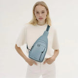 7L Leather Sling Bag for Men & Women — Anti-Theft Travel Crossbody Daypack