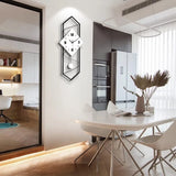 Modern Swing Pendulum Wall Clock – Silent Quartz Metal Wall Clock with Hook | Large Minimal Home Décor Clock