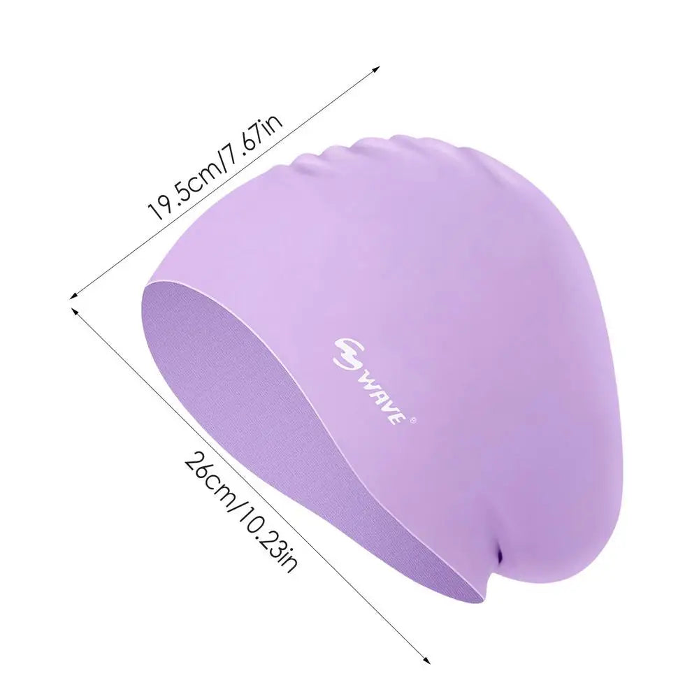 Elastic Silicone Swimming Cap – Waterproof Swim Hat for Men & Women, Protects Ears & Long Hair