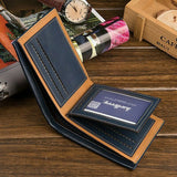 Casual Slim Business Wallet for Men – PU Leather Bifold Short Wallet with Card Holder & Money Clip | Elegant Executive Design