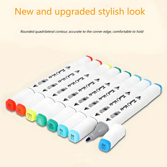 Dual Tip Marker Set – 48-Color Alcohol-Based Art Pens for Drawing, Sketching & Illustration 🎨