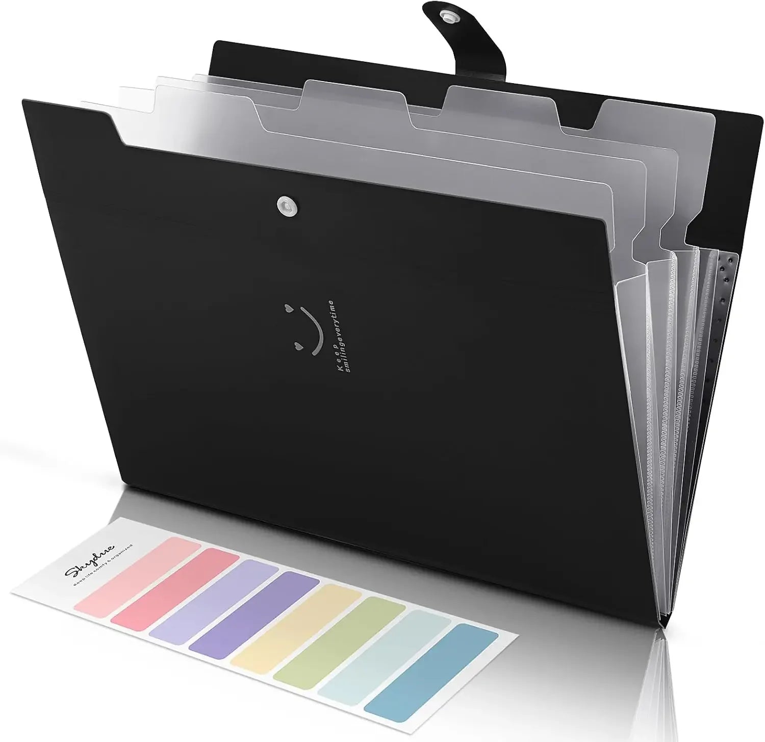 A4 Paper Expanding Folder – Pocket Organizer, Portable Document Storage for School, Office & Home (Purple)