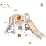 XJD 8-in-1 Toddler Slide & Climber Playset – Indoor/Outdoor Kids Playground Set with Basketball Hoop & Ball