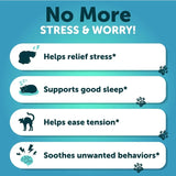 Hemp Cat Calming Treats – Anxiety & Stress Relief with Melatonin for Kittens & Cats, Made in USA, 60ct Jar