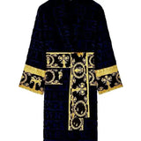 Autumn Winter Unisex Bathrobe – Long Sleeve Plush Homewear Robe with Belt & Pockets | Cozy Couple Pajama Robe
