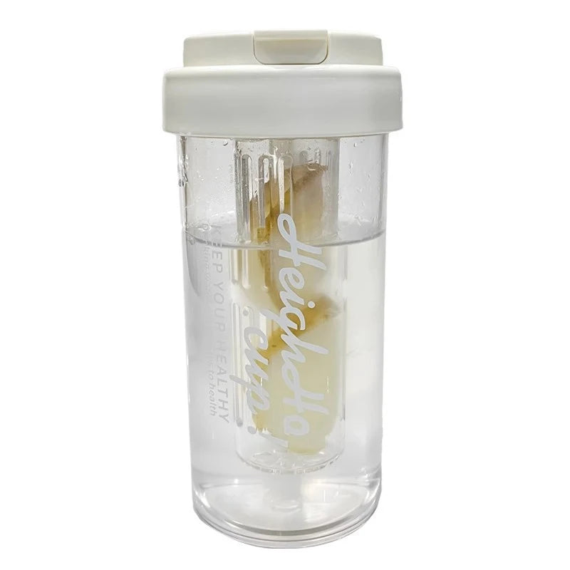 600ml Handy Sports Water Cup with Straw & Tea Partition – Portable Summer Drink Bottle