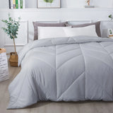 King Size Hypoallergenic Down-Alternative Comforter – Microfiber Polyester Shell, Machine Washable, Fog Blue