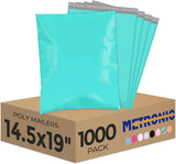1000 Pack Poly Mailers – 14.5″×19″ Light Pink Shipping Bags with Strong Adhesive, Large Envelopes for Clothing