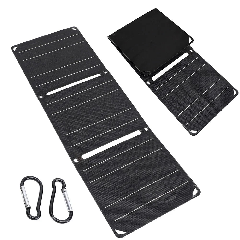 30W–40W Portable Solar Panel Charger – Foldable USB-A, Type-C & DC Outputs | 5V Photovoltaic Solar Cell Charger for Phone, Tablet & Power Bank