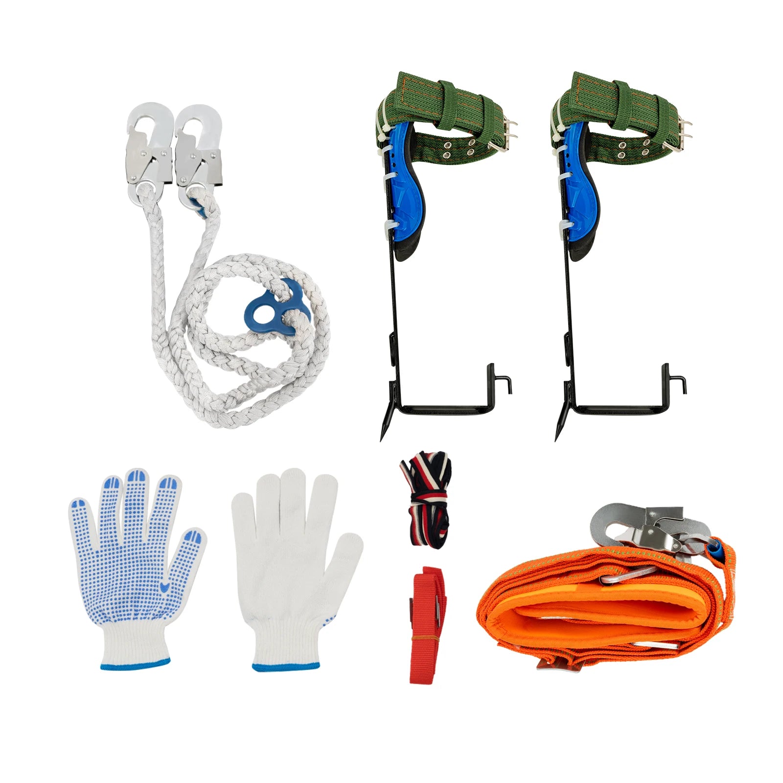 Professional Tree Climbing Spike Set with Safety Belt, Rope Lanyard & Carabiner – Pole & Tree Climbing Gear 🌲🧗‍♂️