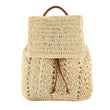 Handmade Woven Straw Shoulder Backpack for Women – Casual Beach Top Handle Bag