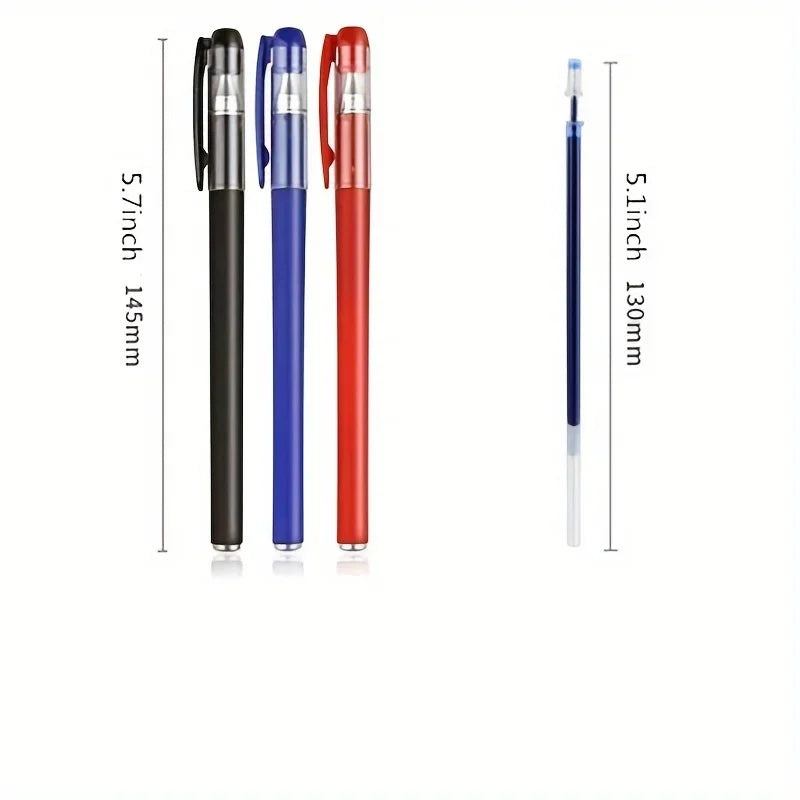 30-Piece Gel Pen Set – Red, Black & Blue Ink Pens for Students, Exams, Office & School Writing Essentials