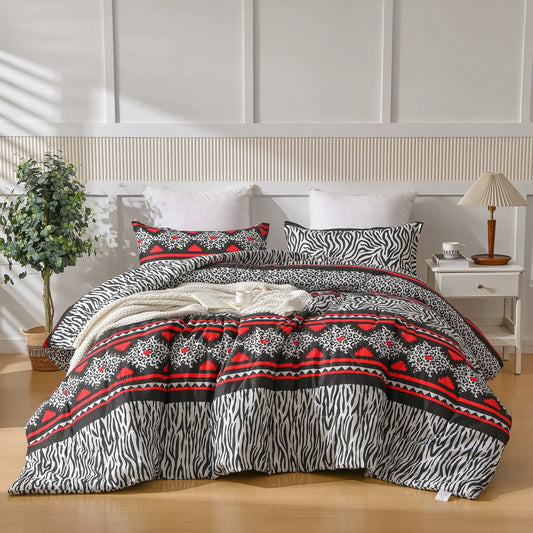 3-Piece Quilted Comforter Set – Bed-in-A-Bag Luxury Fluffy Soft Bedding for All-Season