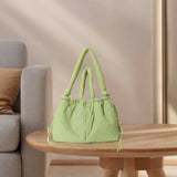 Puffer Tote Bag for Women Adjustable Strap Shoulder Bag Nylon Large Capacity Puffy Purse for Shopping Travel