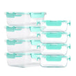 8-Piece Borosilicate Glass Food Storage Containers – BPA-Free Leakproof Meal Prep Set