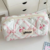 Portable Floral Pen Bag – Large Capacity Pencil Case, Multifunctional Stationery Storage Organizer for Students & School