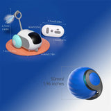 Interactive Remote-Control Cat Toy Car & Smart Electric Rolling Ball with Feather Tail