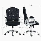 💺 Vinsetto Home Office Chair – Black Ergonomic Desk Chair with Adjustable Height & Tilt Function
