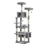 Large Cat Tree Tower for Indoor Cats – Multi-Level Plush Cat Condo with Scratching Posts, Boards, Perches & Caves