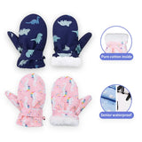 Soft Waterproof Winter Baby Gloves & Mittens – No-Scratch Cartoon Design