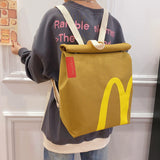 Novelty Roll-Top Backpack – Large Capacity Casual Daypack with Adjustable Straps for School, Commuting & Daily Use