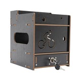 Wooden Computer Monitor Stand with Lockable Drawers – Desk Riser & Organizer Shelf for Office Storage and Workspace Setup