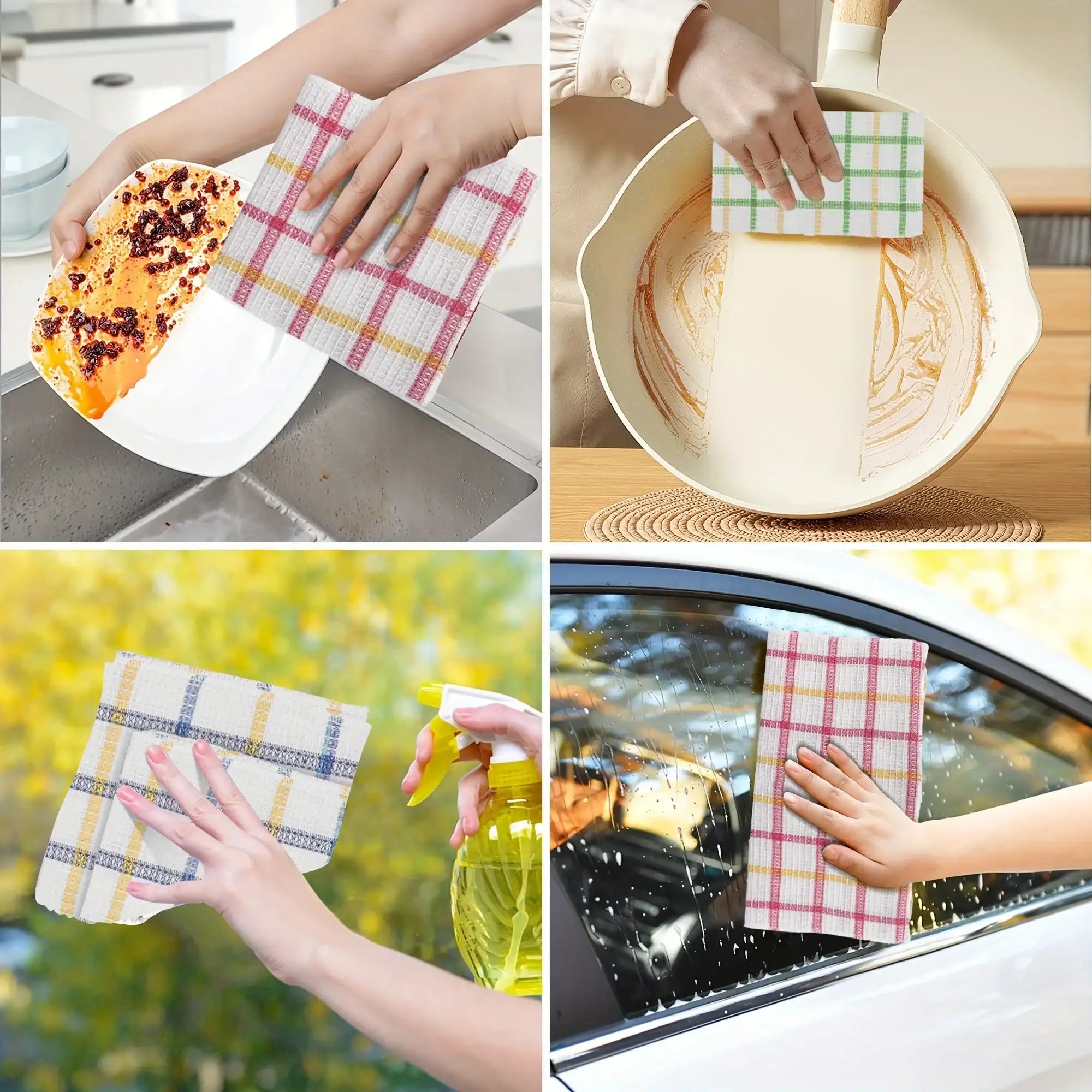 12-Pack Soft Absorbent Kitchen Dish Cloths – Durable Reusable Towels 35 cm/13″
