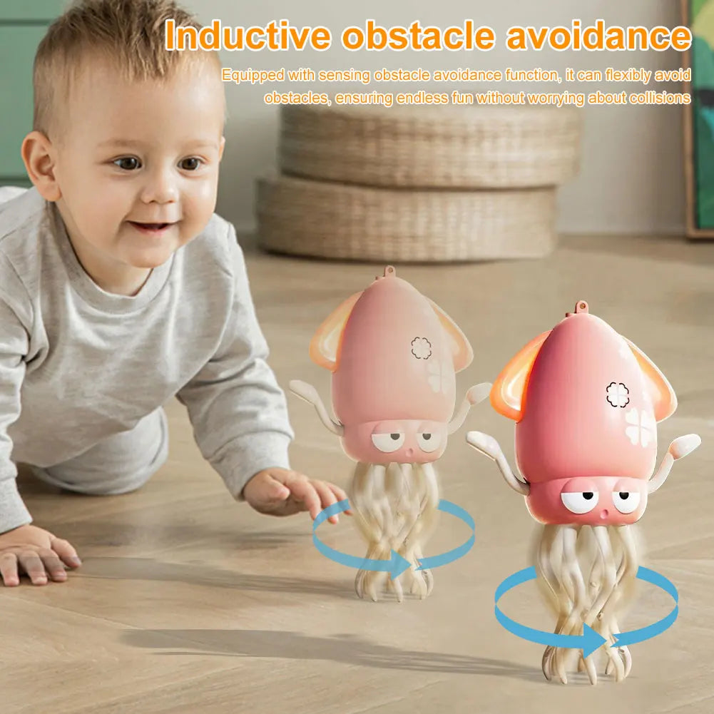 Electric Dancing Octopus Toy – 1/2PCS Cartoon Electronic Pet with Music, Lights, Anti-Stress Dancing Plush Ornament for Kids & Decor