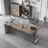 🖥️ 63" Modern Executive Office Desk – Stainless Steel Computer & Writing Desk Workstation for Home & Business