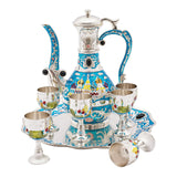 Vintage Coffee Pot & Teapot Cup Set – Elegant 6-Cup Tea Service with Coffee Pot & Decorative Flair