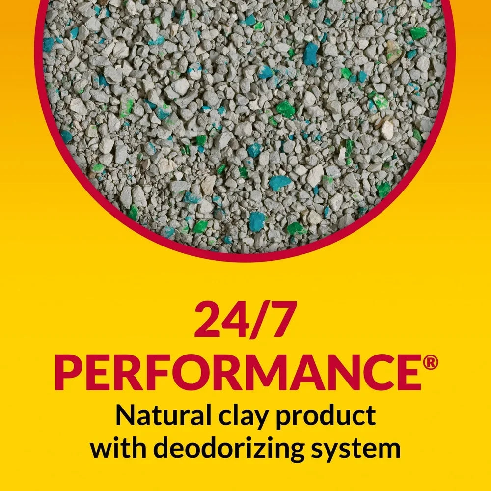 Non-Clumping Cat Litter – 24/7 Performance Multi-Cat Odor Control, Low-Dust Clean Linen Scent (48 lb Bag)