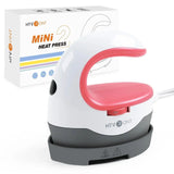 HTVRONT 2nd Gen Portable MINI Heat Press Machine DIY Auto Easy Heating Transfer Iron On HTV for Clothes Bags Shoes Hat T-shirts - PulinGO