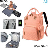 Diaper Bag Backpack – Large Waterproof Baby Travel Tote with Changing Station, Pad & Stroller Straps | Multifunction Bag for Moms & Dads
