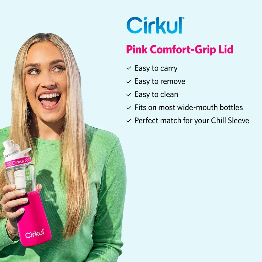 Insulated Chill Sleeve with Comfort-Grip Lid – 22 oz Water Bottle Accessory for Personalized Hydration
