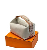 Women’s Large-Capacity Canvas Shoulder Bag – Soft-Texture Colour-Block Tote for Travel & Daily