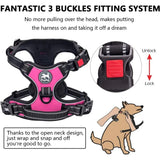 Escape-Proof Dog Harness with Reflective Leash – No-Pull Adjustable Soft Padded Vest for Outdoor Training